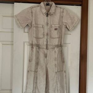Womens Small Stonewashed denim coveralls
